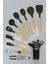 Ahşap Saplı Silikon Uçlu Spatula Yemek Pişirme Seti 10 'lu 1