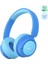 Güvenli Ses Sınırlı 60 Saat Oynatma Süreli Bluetooth Çocuk Kulaklığı Mavi 1
