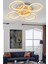 Eksen Gold 4+1 Kumandalı ve Dimerli (Beyaz, Sarı, Gün Işığı) Ledli Salon Mutfak Oda Oturma Odası Hol Ledli Plafonyer Avize SB-LD-507 1