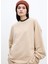 Oversıze Basıc Sweatshırt Camel 1