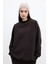 Oversıze Basıc Sweatshırt Acı Kahve 2