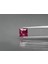1.43 Ct 6 mm Square Princess Natural Purplish Pink Rhodolite Garnet, Tanzania 1