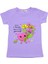 Kız Çocuk T-Shirt Kalp Çiçek Baskılı 1