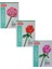 Rose ve Carnation Flower Block 3lü Set 1