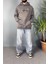 Authentic Baskılı Oversize Cepli Kapüşonlu Sweatshirt 1