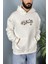 Authentic Baskılı Oversize Cepli Kapüşonlu Sweatshirt 1