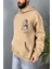 Mona Lisa Baskılı Oversize Cepli Kapüşonlu Sweatshirt 1