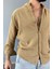 Dar Kesim Hakim Yaka Slim Fit Vizon Renk Gömlek 4