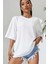 Baskılı Oversize T-Shirt - Beyaz 2
