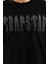 Unisex Taş Desenli Oversize T-Shirt - Siyah 2