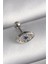 Çelik Gümüş Renk Zirkon Taşlı Göz Tragus Piercing 1