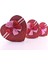 3 Lü Set Kalp Şeklinde Love Temalı Kurdeleli Karton Kutu Kırmızı Sevgiliye Hediye 4