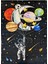 Çocuk Odası Halısı Astronot Uzak Desenli Siyah Dijital Baskı Kaymaz Makinede Yıkanabilir Oyun Halı 2