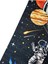 Çocuk Odası Halısı Astronot Uzak Desenli Siyah Dijital Baskı Kaymaz Makinede Yıkanabilir Oyun Halı 3