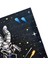 Çocuk Odası Halısı Astronot Uzak Desenli Siyah Dijital Baskı Kaymaz Makinede Yıkanabilir Oyun Halı 4