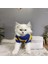 Kedi Köpek için Balıkçı Yaka Sarı Lacivert Fenerbahçe Kazak 4