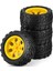 4 Adet 118MM 1/10 Rc Lastik 12MM, Sarı (Yurt Dışından) 5