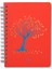 Tree Of Love Neon Turuncu Spiralli Kareli Defter 4
