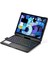 Apple iPad Air 11 Inc M2 (6. Nesil) 2024 360° Dönebilen Touchpadli LED Aydınlatmalı Klavyeli Kılıf A2902 A2903 2