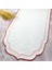 Kırmızı ve Pembe Renkli Pip Studio Uyumlu Çift Sargı Nakışlı 40 x 140 cm Keten Efektli Runner 1