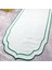 Yeşil Renkli Çift Sargı Nakışlı 40 x 140 cm Keten Efektli Runner 1