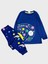 Kız Çocuk Pamuklu Lacivert Gezegen Yıldız Desenli Uzun Kollu Pijama Takımı 1