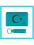 Koyu Turkuaz, Ayyıldız Desenli, Isme Özel Cüzdan ve Anahtarlık Takımı, Sevgiliye Özel lik 2