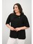 Kadın Büyük Beden Düğüm Büzgü Detaylı Bluz 1913-25 3