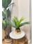 Yapay Çiçek Palmiye Areka Yapay Bitki Gold Metal Saksı Salon Çiçeği 9 Yaprak 50 cm 1