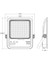 Solar LED Projektör 150W 6500K Ack IP65 2