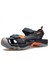 HM740093A Burnu Kapalı Siyah Lacivert Cırtlı Erkek Outdoor Trekking Spor Sandalet 2