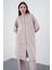 Comfort Kapüşonlu Zincir Detaylı Bej Giy Çık GÇ-0204 4