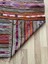 4x5 Handwoven Turkish Kilim, Purple Striped Pattern With Pıtrak Motif, Vintage Wool Carpet, Boho Style Area Rug For Living Room Or Kitchen 2