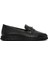 Kadın Siyah Tokalı Deri Comfort Loafer 25SFD151818 1