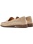 Kadın Bej Süet Deri Maskülen Loafer 25SFD151610 5