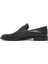 Erkek Siyah Deri Klasik Loafer 25SFD602118 2