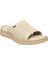 SOFIA 38505-G Bej Kadın Deri Comfort Terlik 1