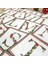 Beyaz Renkli I Harfi Christmas Yılbaşı Temalı Nakışlı Kokteyl Peçetesi 3