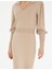 Kadın Krem Regular Fit Triko Elbise 50280227-VR071 6