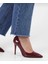 Bordo Elegant Yüksek Topuklu Stiletto 3