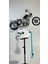 Motor & Motosiklet Kask Dış Aksesuar Çift Mavi Ombreli Örgü Saç 1