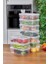 10'lu Buzdolabı Organizer Kendinden Kapaklı Mikrodalga Difrize Uygun 1300 ml Dikdörtgen Saklama Kabı 1