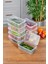 10'lu Buzdolabı Organizer Kendinden Kapaklı Mikrodalga Difrize Uygun 1300 ml Dikdörtgen Saklama Kabı 2