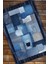 Patchwork Denim Görünümlü Dijital Baskı Kaymaz Tabanlı Oturma Odası ve Genç Odası Halısı 3