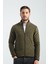 Premium Kışlık Erkek Polar Sweatshirt Minimal Nakış Detayları Fermuarlı Regular Fit 3