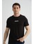Minimal Baskılı Pamuklu Kumaş Standart Kalıp Taş Rengi Erkek T-Shirt 1