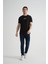 Minimal Baskılı Pamuklu Kumaş Standart Kalıp Taş Rengi Erkek T-Shirt 2