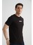 Minimal Baskılı Pamuklu Kumaş Standart Kalıp Taş Rengi Erkek T-Shirt 3