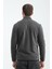 Premium Kışlık Erkek Polar Sweatshirt Minimal Nakış Detayları Fermuarlı Regular Fit 5