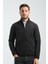 Premium Kışlık Erkek Polar Sweatshirt Minimal Nakış Detayları Fermuarlı Regular Fit 1